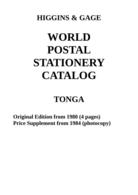 Higgins & Gage WORLD POSTAL STATIONERY CATALOG TONGA - Ganzsachen