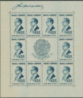 BRASILIEN 1938 1 Jahr Neue Verfassung. Postfrischer Kab.-Block ABART - Blocs-feuillets