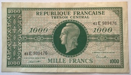 France, 1000 Francs, 1943-1945 Marianne, 1945, TTB, Fayette:VF 13.2 Chiffres Maigres (billets De Banque Banknote - 1943-1945 Marianne
