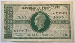 France, 1000 Francs, 1943-1945 Marianne, 1945, TTB, Fayette:VF 13.2 Chiffres Maigres (billets De Banque Banknote - 1943-1945 Maríanne