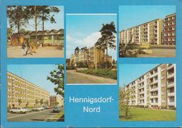 D-16761 Hennigsdorf - Alte Ansichten - Kaufhalle - Schule - Straßenansichten - 2x Nice Stamps ( 1990 Gel. ) - Henningsdorf