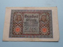Hundert Mark - Berlin, Den 1 November 1920 ( N° L 9452144 ) ( Voir/zie Foto's ) ! - 100 Mark