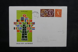 ROYAUME UNI - Enveloppe FDC Europa En 1962 , Paire Europa De Isle Of Jethou Au Verso - L 33927 - 1952-1971 Pre-Decimal Issues