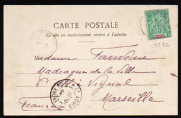 St. PIERRE Et MIQUELON: Timbre N° 72 Obl.en 1904, Plan TOP Sur Un Retour........... - Brieven En Documenten