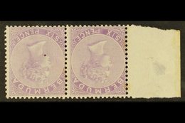 1874 6d Dull Mauve, Watermark Inverted, SG 7w, Mint Horizontal Marginal Pair, One Unmounted, Light Age Marks To Back. Fo - Bermuda