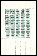 N°1, Amiens, Feuillet Complet De 25 Exemplaires Dont 10 SANS LE C (N°1a) Et TÊTE BÊCHE (N°1b), SUP (certificat)  Qualité - Other & Unclassified