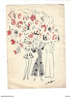 CHARLES KIFFER ( 1902 - 1992 ) Dessin à La Plume Et Touches De Couleur - Drawings