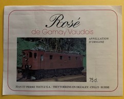 10483 - Locomotive Rosé De Gamay Vaudois Jean & Pierre Testuz Suisse - Trains