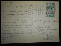 Andorre Français Carte D Andorre La Vielle 1966 Pour Paris - Brieven En Documenten