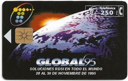 Spain - Telefónica - Global '95 - G-009 - 250PTA, 11.1995, 6.100ex, Used - Emissions De Gentillesse