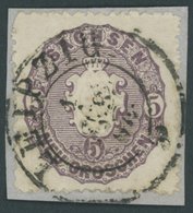 PREUSSEN 19b BrfStk, 1867, 3 Pf. Rotviolett, üblich Gezähnt, Prachtbriefstück - Saxony