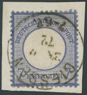 Dt. Reich 10 BrfStk, 1872, 7 Kr. Ultramarin, K1 GIESSEN, Farbfrisches Prachtbriefstück, Mi. (120.-) - Used Stamps