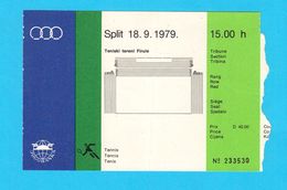 MEDITERRANEAN GAMES 1979 - TENNIS - Old Ticket * Jeux Mediterraneens Giochi Del Mediterraneo Juegos Del Mediterráneo - Autres & Non Classés