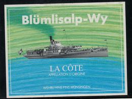 Etiquette De Vin // La Côte, Blümlisalp-Wy - Segelboote & -schiffe