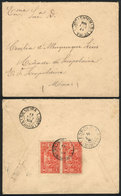 BRAZIL: Cover Franked On Reverse By RHM.C-8 Pair, Sent From SILVEIRA LOBO (Minas) To Leopoldina On 13/SE/1909, VF Qualit - Other & Unclassified