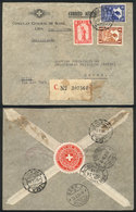 PERU: 9/FE/1934 Lima - Switzerland, Registered Airmail Cover With Seal On Back Of The Swiss Consulate In Lima, Posted Vi - Peru