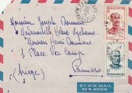 Madagascar  Yvert 308 + 314 Sur Devant De Lettre Cachet TAMATAVE 20/12/1951 Pour Pamiers Ariège - Lettres & Documents