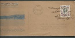 Tonga 1947 Niuafo'ou Evacuation Cover With 2d Queen Salote Single Tied By Manuscript Cancel , 20 Mm Tear At Base - Tonga (...-1970)