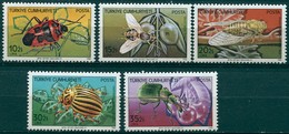 Turquie - 1982 - Yt 2370/2374 - Insectes Nuisibles - ** - Unused Stamps