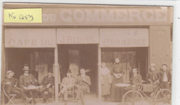 PELUSSIN : Devanture Du Café REBOUL - Superbe Carte Photo - Commerce - Pelussin