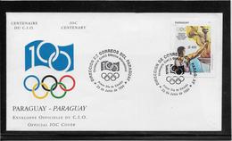 Thème Jeux Olympiques - Centenaire Du C.I.O. 1994 - Sports - Enveloppe - Autres & Non Classés