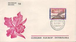 FDC / CONGRES FLEUROP - INTERFLORA / BRUXELLES 58 / COB 1047 - 1951-1960