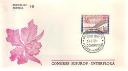 FDC / CONGRES FLEUROP - INTERFLORA / BRUXELLES 58 / COB 1047 - 1951-1960