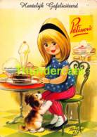 CPSM ILLUSTRATEUR TAYLOR TOT ARTIST SIGNED ENFANT CHIEN GIRL DOG - Taylor