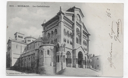 (RECTO / VERSO) MONTE CARLO EN 1903 - N° 601 - LA CATHEDRALE - LEGER PLI BAS A GAUCHE - CPA PRECURSEUR VOYAGEE - Kathedraal Van Onze-Lieve-Vrouw Onbevlekt Ontvangen