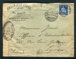 Suisse - Enveloppe Commerciale De Genève Pour Lyon En 1917 , Contrôle Postal - Prix Fixe - Réf JJ 118 - Postmark Collection