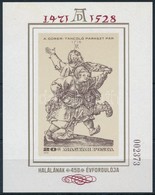 ** 1978 Festmény (XVIII.) - Albrecht Dürer Vágott Blokk (7.000) - Sonstige & Ohne Zuordnung