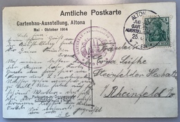 „ALTONA JUBILÄUM GARTENBAU AUSSTELLUNG 1914“ Sonderstempel Ak (Hamburg Exposition Horticulture Blumen Flowers Fleurs - Storia Postale