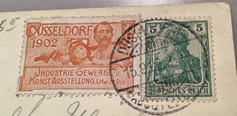 „DÜSSELDORF AUSSTELLUNG 1902“ Sonderstempel + Vignette Industrie Kunst Gewerbe Ak (industrial & Art Exhibition Dt Reich - Storia Postale