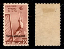 COLONIE - Egeo - 1934 - 20 Cent Calcio (75) - Gomma Originale (120) - Other & Unclassified