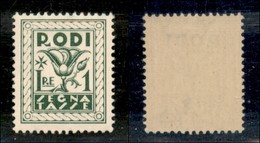 COLONIE - Egeo - 1934 - 1 Lira (8) - Gomma Integra - Other & Unclassified