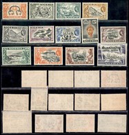 NIGER - 1953 - Queen Elisabeth II E Vedute (71/74 + 75d + 76/83) - Serie Completa - 2 Pence (75d) Traccia Di Linguella - - Other & Unclassified