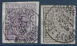 France Colonies Diego Suarez Taxe N°1 & 2 Oblitérés Superbe, Le N°1 Est Signé Behr - Used Stamps