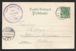 1899 - DR - SCHIFFSPOST - Litho AK - HELGOLAND - Schnelldampfer SILVANA - Auf Hoher See - Nach Elmshorn - Altri & Non Classificati