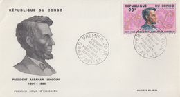 Enveloppe  FDC  1er  Jour   CONGO     Abraham   LINCOLN     1965 - FDC