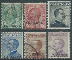 1907-12 LEVANTE LA CANEA USATO EFFIGIE 6 VALORI - RA14-7 - La Canea