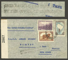 ARGENTINA: Airmail Cover Sent From Buenos Aires To Mazamet (France) On 18/JA/1943, Franked With $1.70, And Held At The O - Covers & Documents