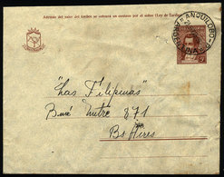 ARGENTINA: Stationery Envelope Sent To Buenos Aires On 25/SE/1945 With Postmark Of "ANQUILOBO" (La Pampa), VF Quality" - Covers & Documents