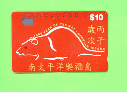 NORFOLK ISLAND - Magnetic Phonecard/Year Of The Rat - Norfolk Eiland