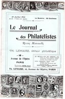 Le Journal Des Philatélistes - Juillet 1913 - LEMAIRE - Cachet à Date Des Bureaux AMBULANTS - Philately And Postal History