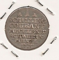 GERMANY ALLEMAGNE ALEMANHA 1 SCHILLING 1770 GERMAN STATES-MECKLENBURG-SCHWERIN SILVER RARE ET RARE ETAT 257 - Other & Unclassified