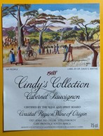 10988  - Cindy's Collection  Cabernet Sauvignon 1988 Afrique Du Sud My People  Artiste Dr.David S. Mathe Spécimen - Art