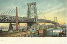 4649" WILLIAMSBURG BRIDGE-NEW YORK " -CART. POST. ORIG. NON SPED. - Brücken Und Tunnel