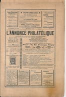 L'Annonce Philatélique N°73 Décembre 1906 "Les Têtes-Bêches" Français - Français (jusque 1940)