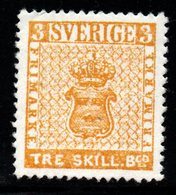 R867.-. SWEDEN - 1855 - SC#: 1a - MINT- 3 SKILL - FANTASY STAMP - Unused Stamps