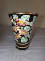 Vase Multicolore Motifs Floral En Céramique De Vallauris - Vallauris (FRA)